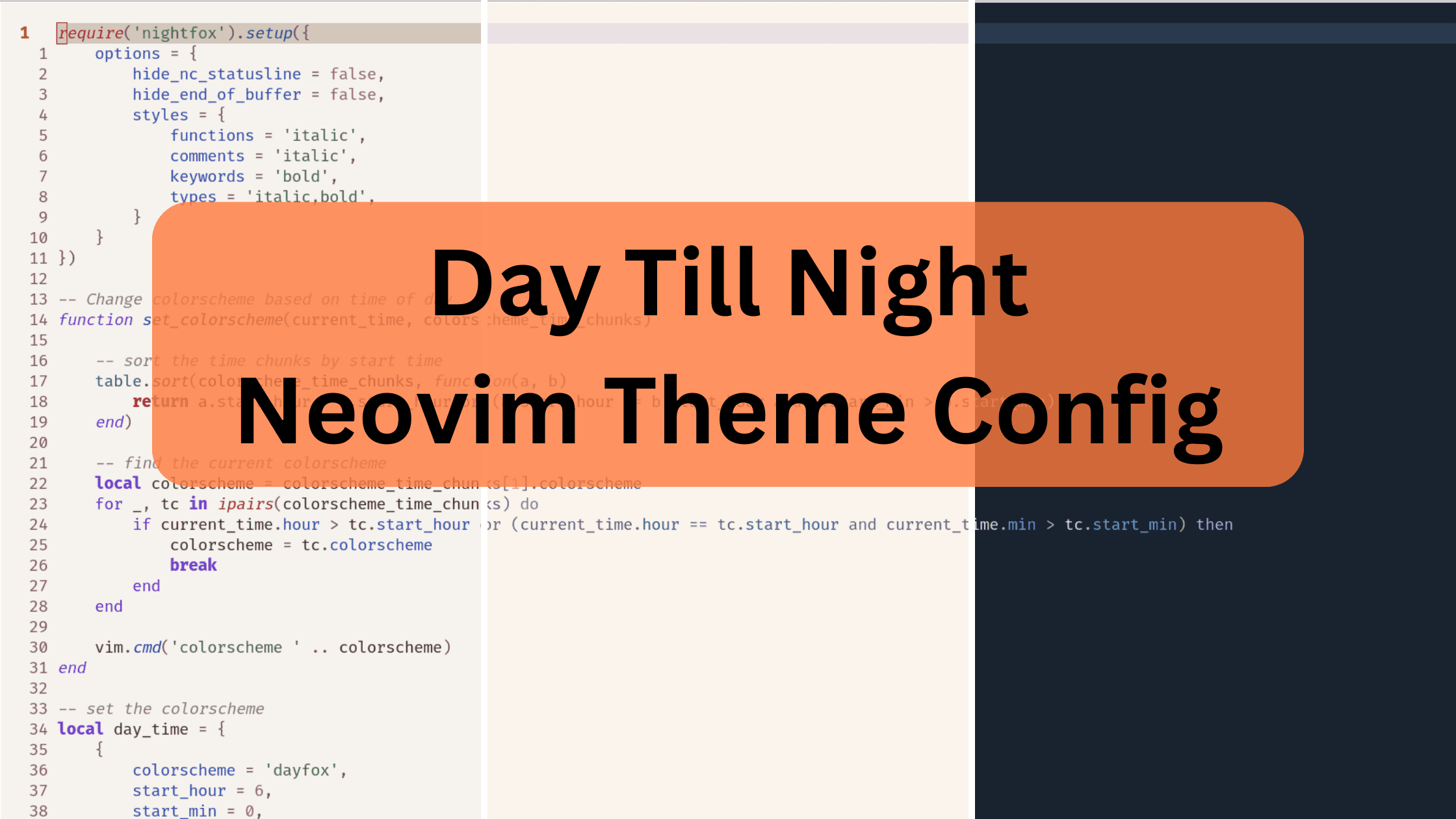 Embrace the Light and Dark: Dynamic Neovim Theme for the Coder Chameleon